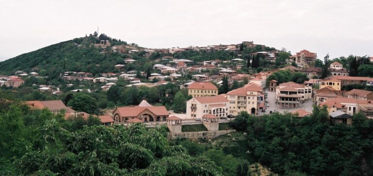Het wijnstadje Sighnaghi in Kakheti, Georgië