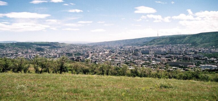 Panorama over Tbilisi vanaf de heuvels